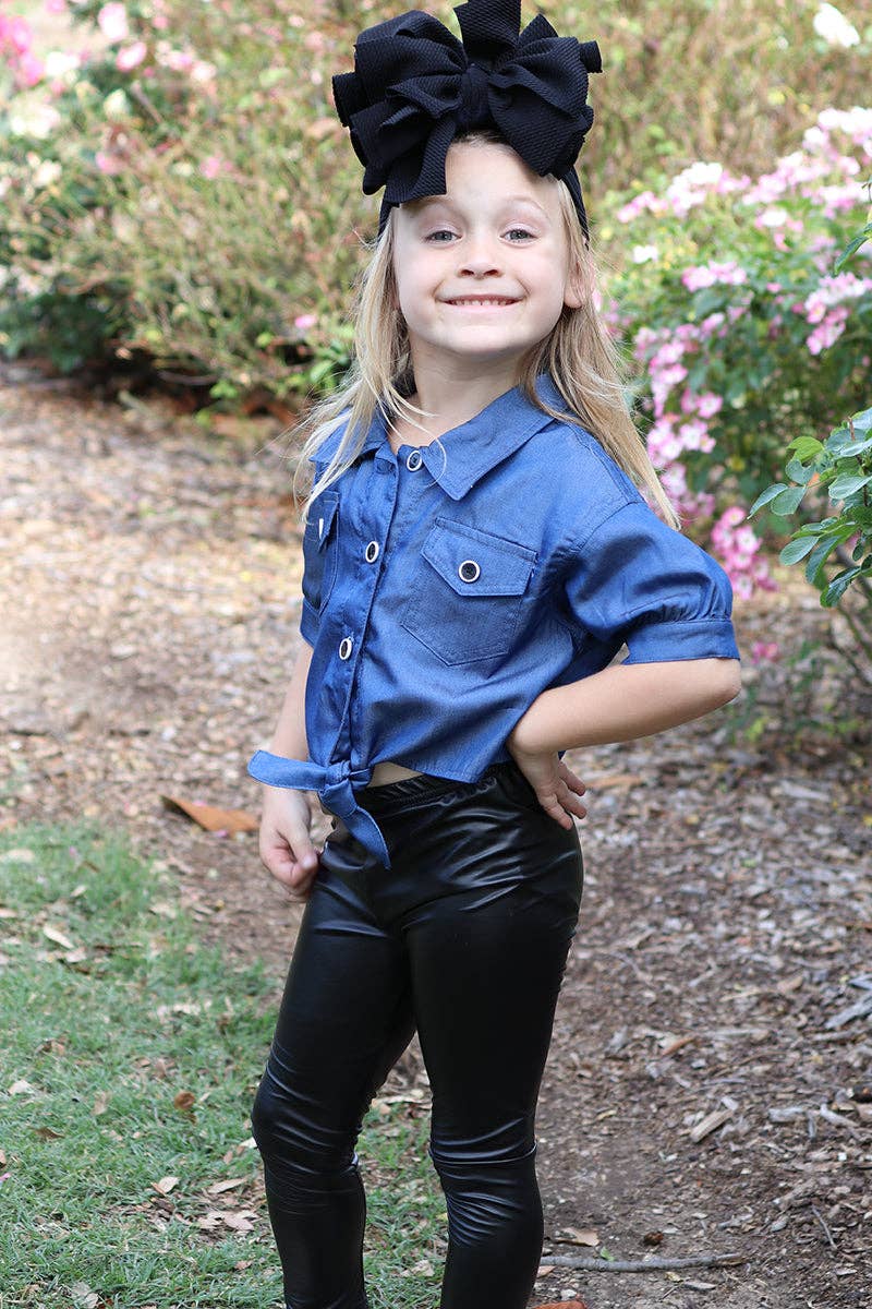 DENIM BLUE KNOT TOP. 2023TT AMY