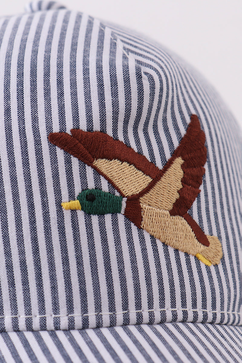 Mallard Embroidered Seersucker Cap