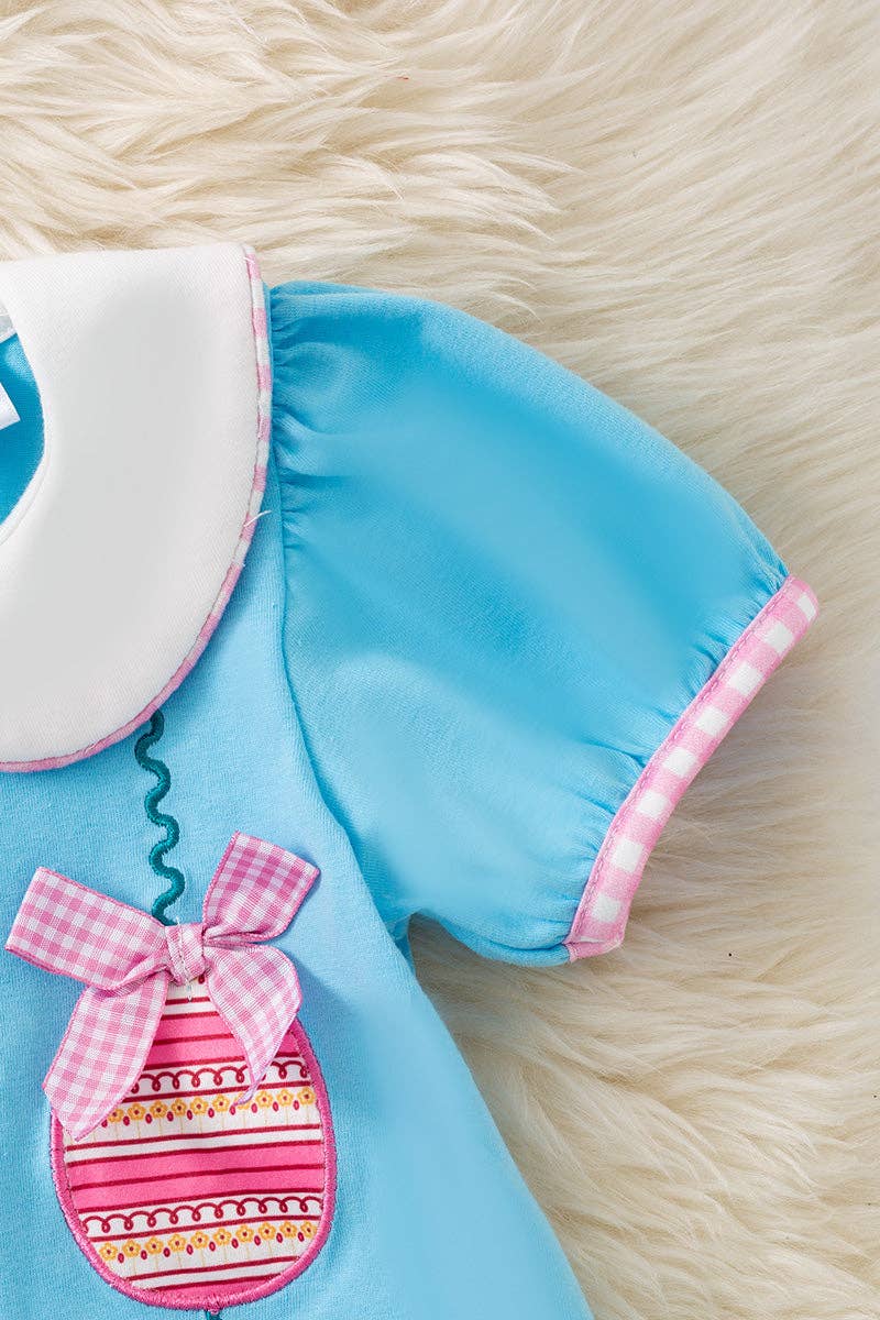 Easter egg applique dress. DRG60333 JEAN
