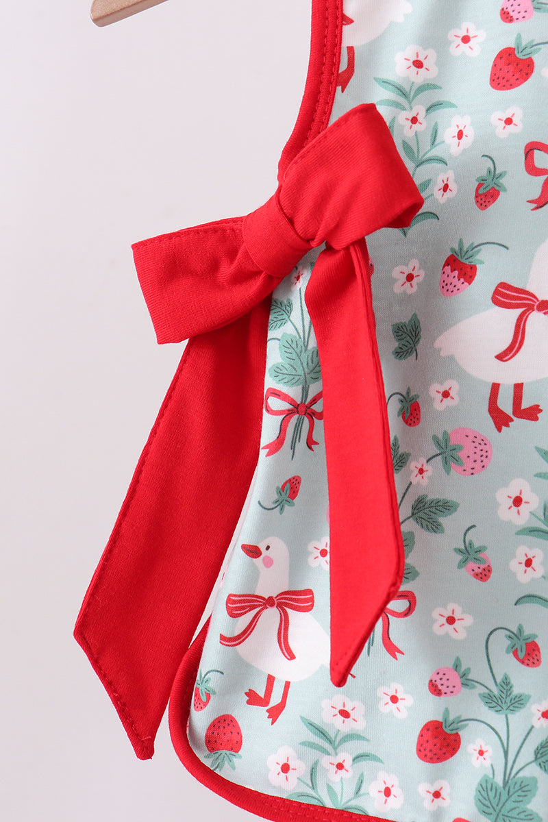 Strawberry Goose Ruffle Bloomer Set