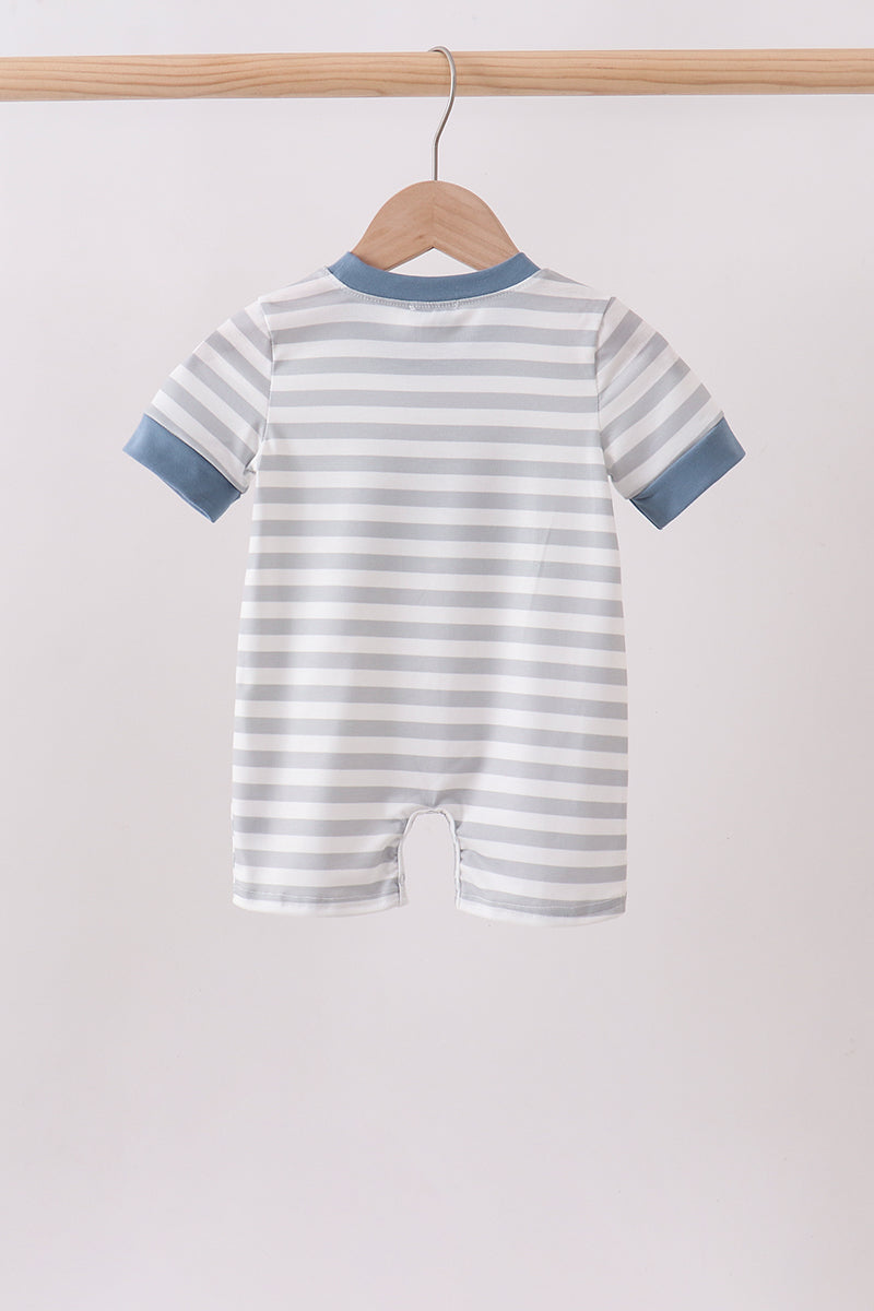 Blue Tool Applique Romper
