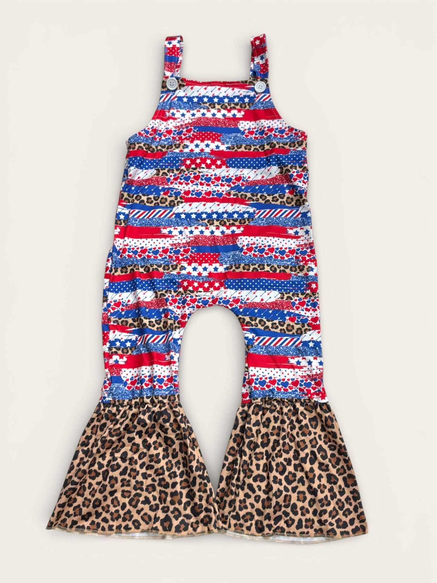 Multi-color patriotic jumpsuit. SR110604-AMY