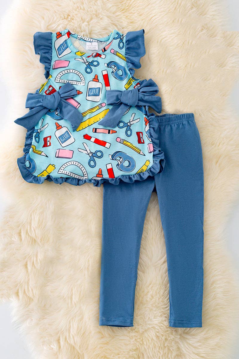 Back to school ruffle tunic & leggings. OFG41467 JEAN