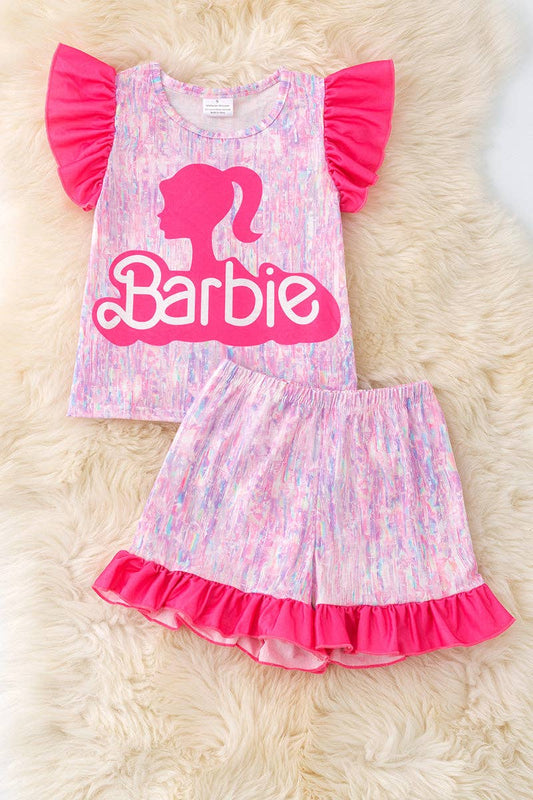 Holographic printed girls 2 piece set.  OFG50606 AMY